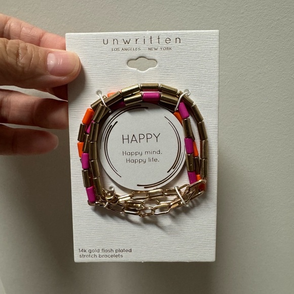 Unwritten Jewelry - NEW Unwritten Happy stretch bracelets